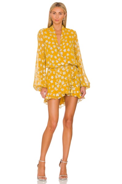 Rococo Sand Ladies Mini Dress Yellow by Revolve GOOFASH