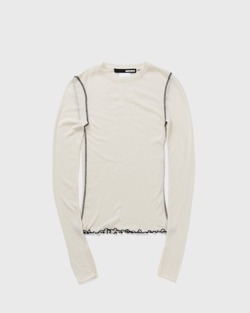 Rotate Woman Longsleeve Top White at Bstn GOOFASH