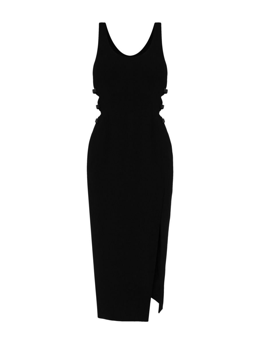 Self-Portrait Midi Dress Black Suitnegozi Woman GOOFASH