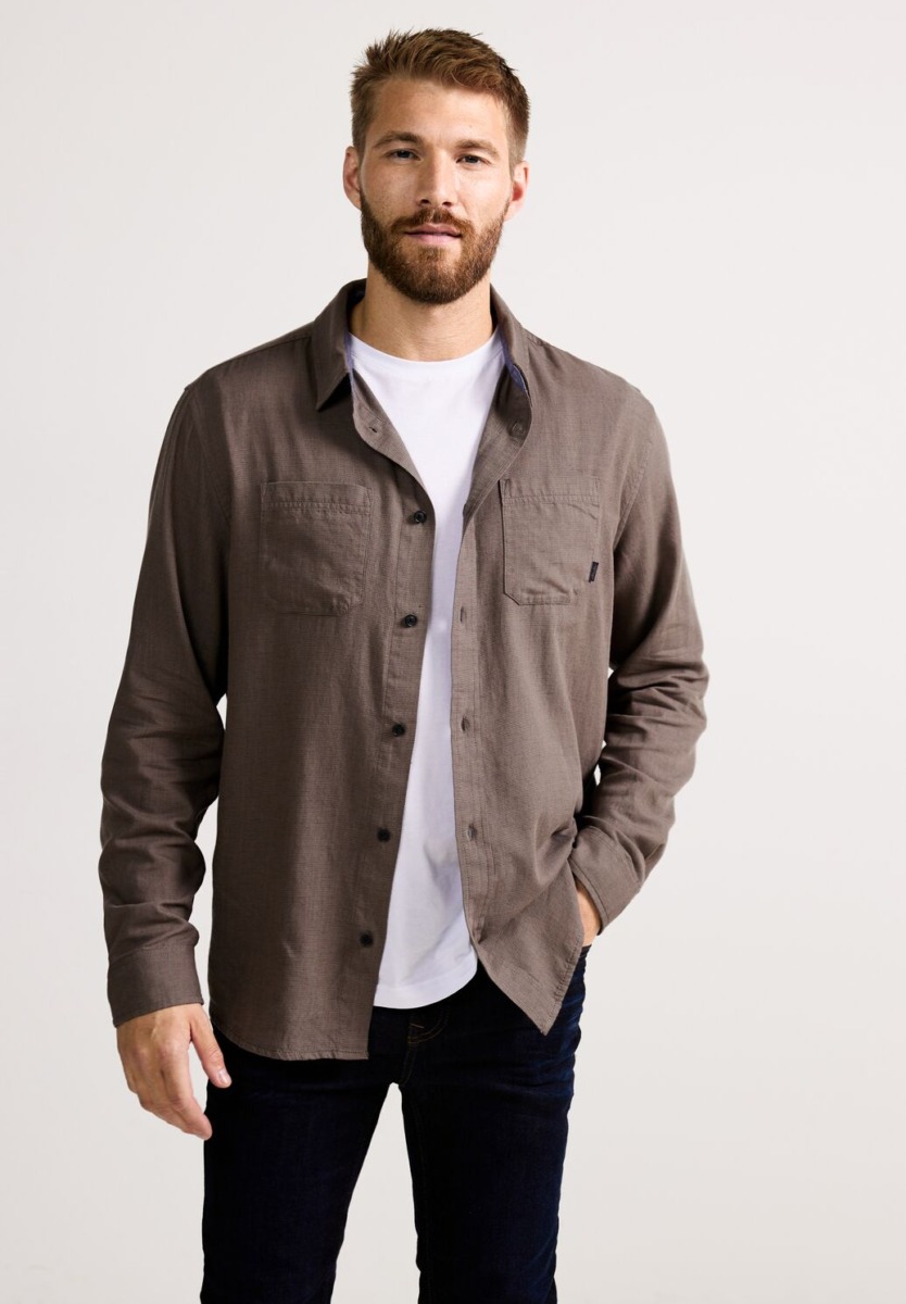 Shirt in Brown for Men at Street One GOOFASH