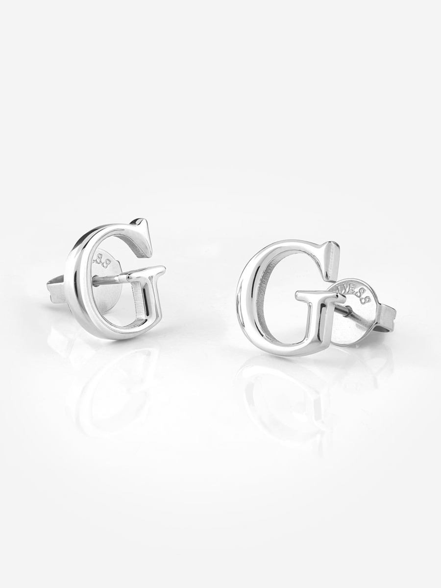 Silver - Earrings - Guess GOOFASH