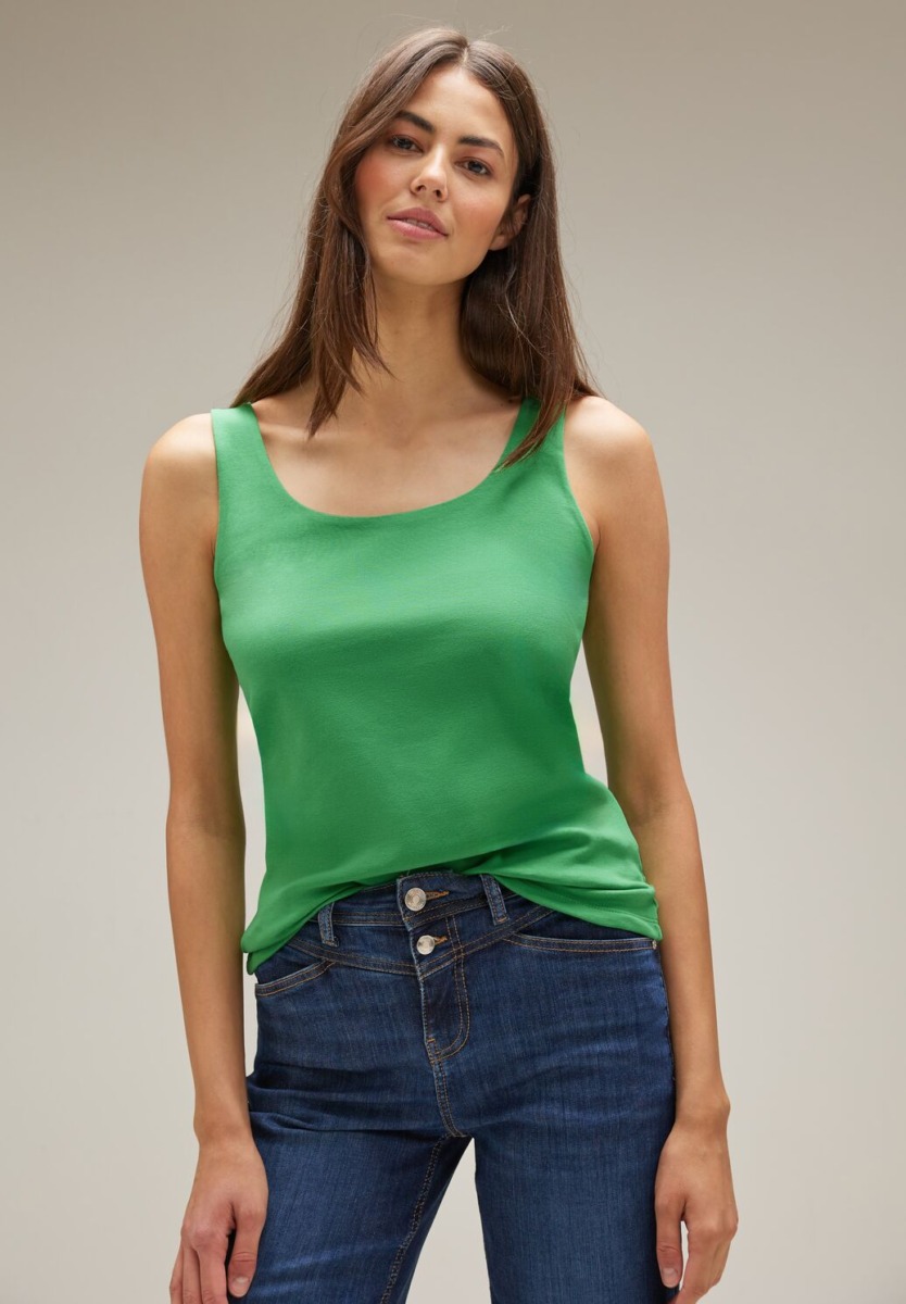 Sleveless Tank Top Green for Women by Street One GOOFASH