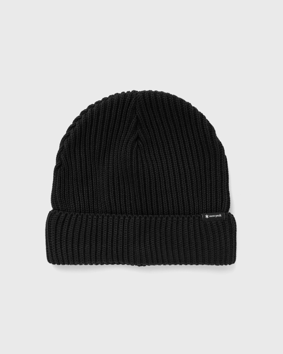 Snow Peak Knitted Hat Black Bstn Men GOOFASH