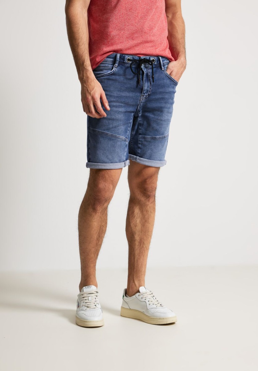 Street One - Jeans Shorts in Blue GOOFASH