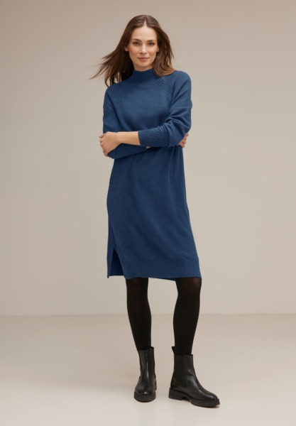 Street One - Knitted Dress - Blue - Ladies GOOFASH