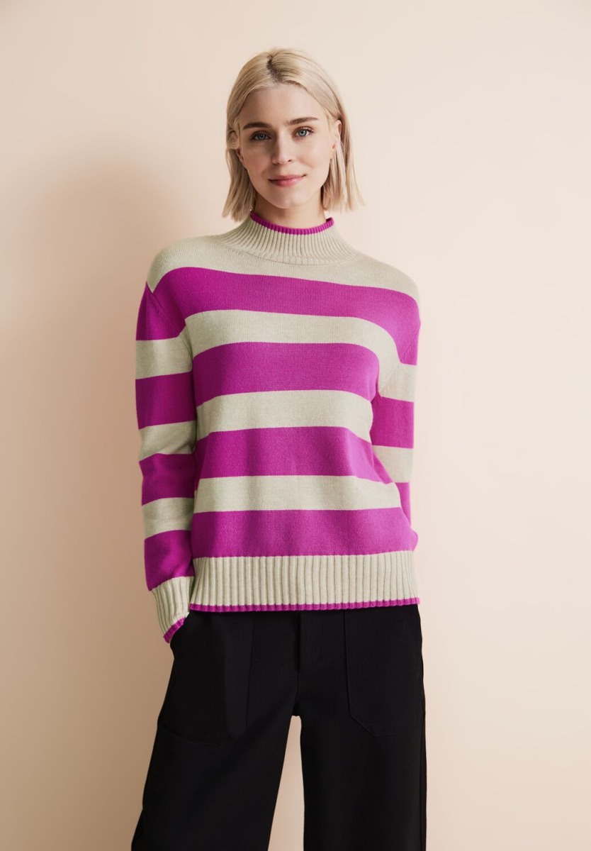 Street One Knitted Sweater Pink Women GOOFASH