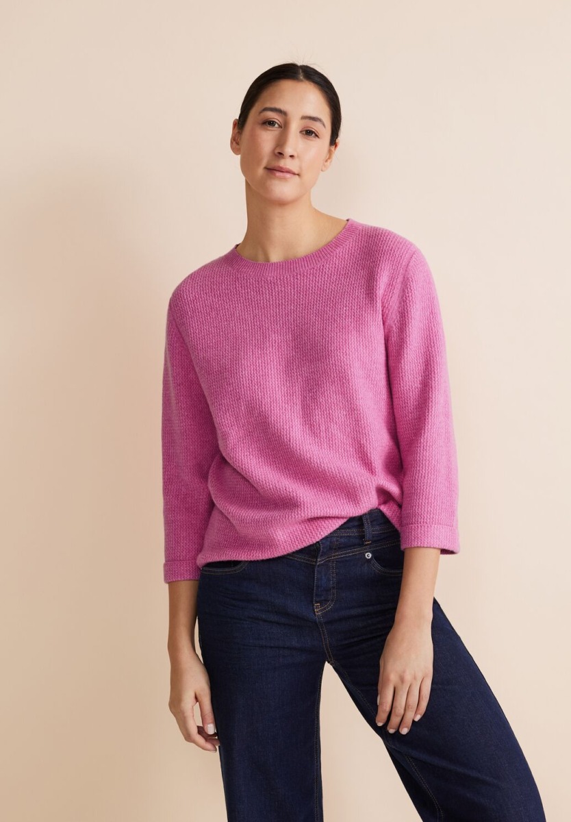 Street One Knitted Sweater in Pink for Women GOOFASH