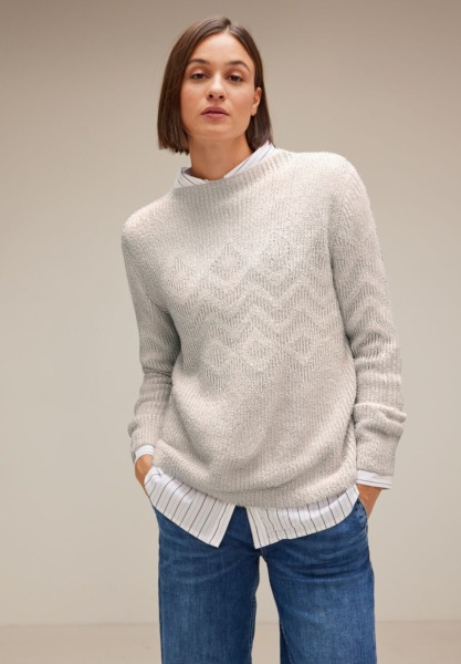 Street One - Ladies Beige Sweater GOOFASH