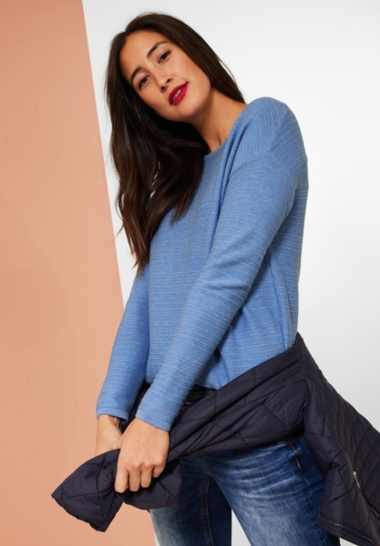 Street One - Ladies Blue Sweater GOOFASH