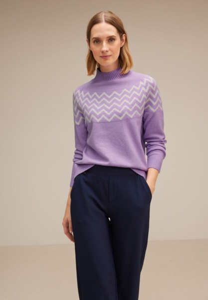 Street One - Ladies Sweater Purple GOOFASH