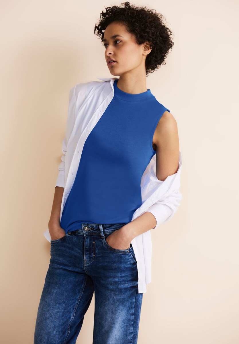 Street One - Lady Top in Blue GOOFASH