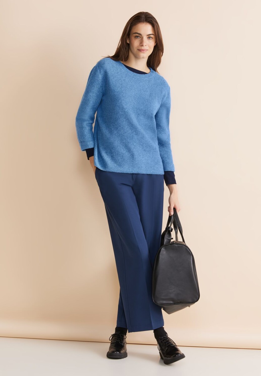 Street One - Woman Knitted Sweater in Blue GOOFASH
