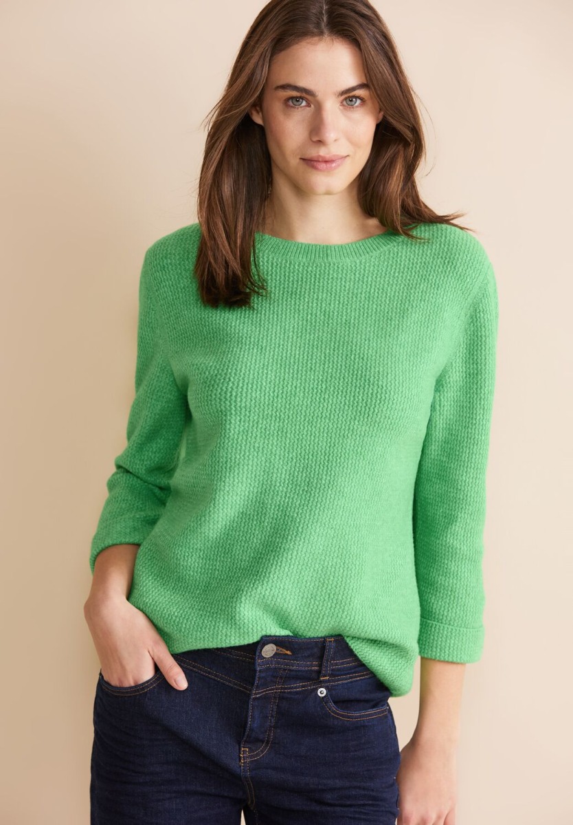Street One - Woman Knitted Sweater in Green GOOFASH