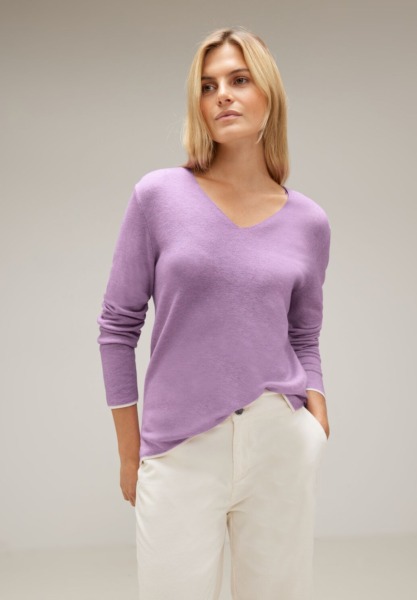 Street One - Woman Sweater Purple GOOFASH