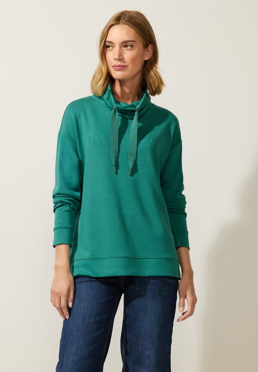 Street One - Woman Sweatshirt Green GOOFASH