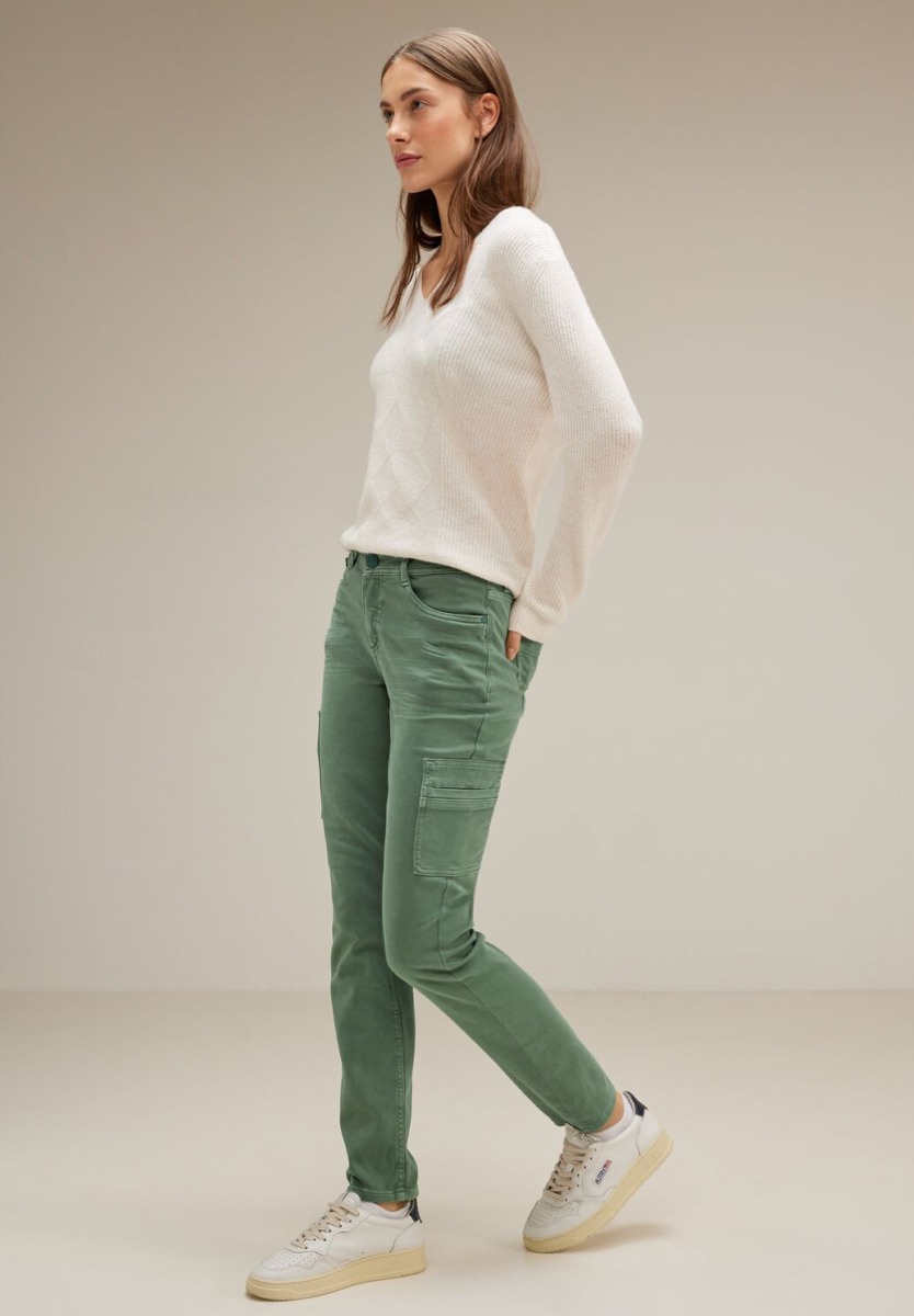 Street One - Women Jeans - Green GOOFASH