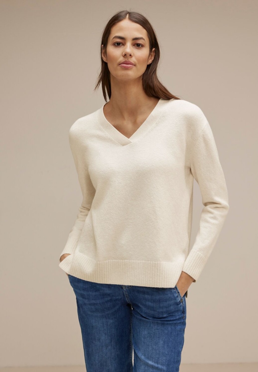 Street One - Women Sweater White GOOFASH