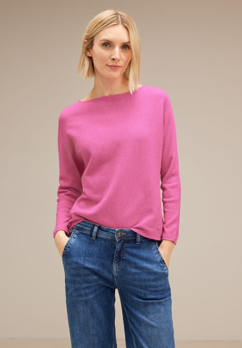 Street One Womens Knitted Sweater Pink GOOFASH