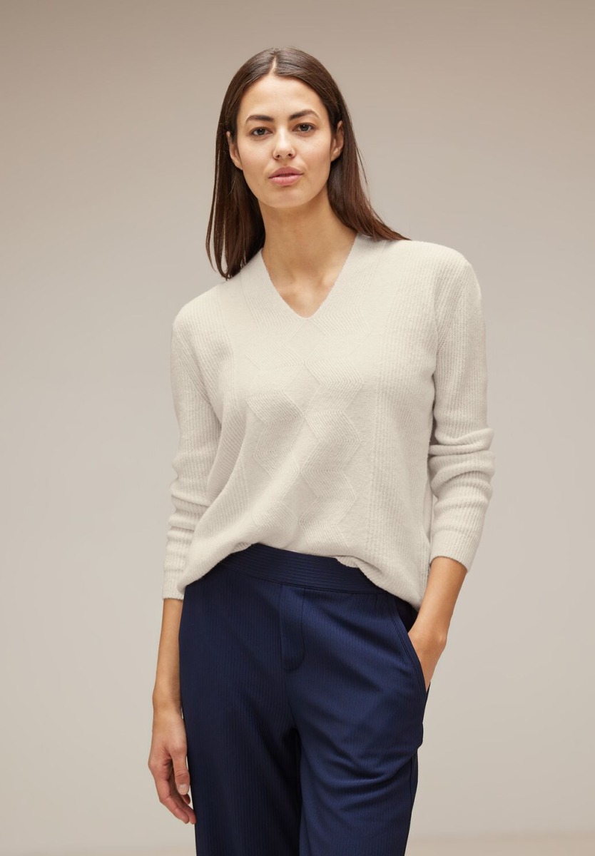 Street One - Women's Sweater White GOOFASH