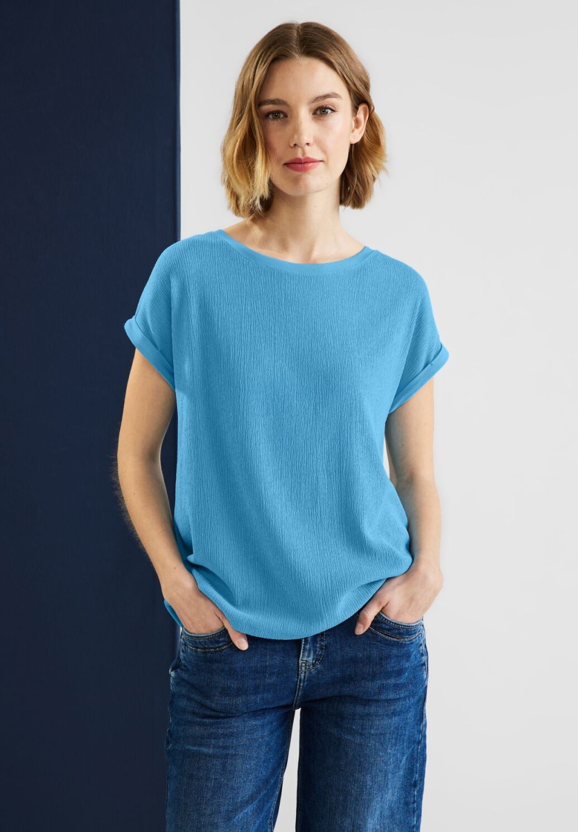 Street One - Womens T-Shirt in Blue GOOFASH