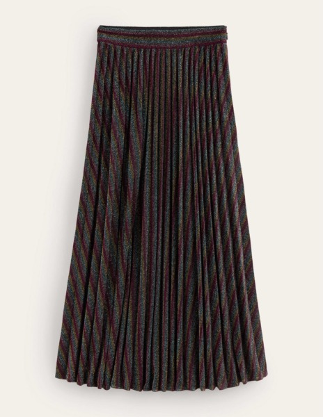 Striped Pleated Skirt Woman - Boden GOOFASH