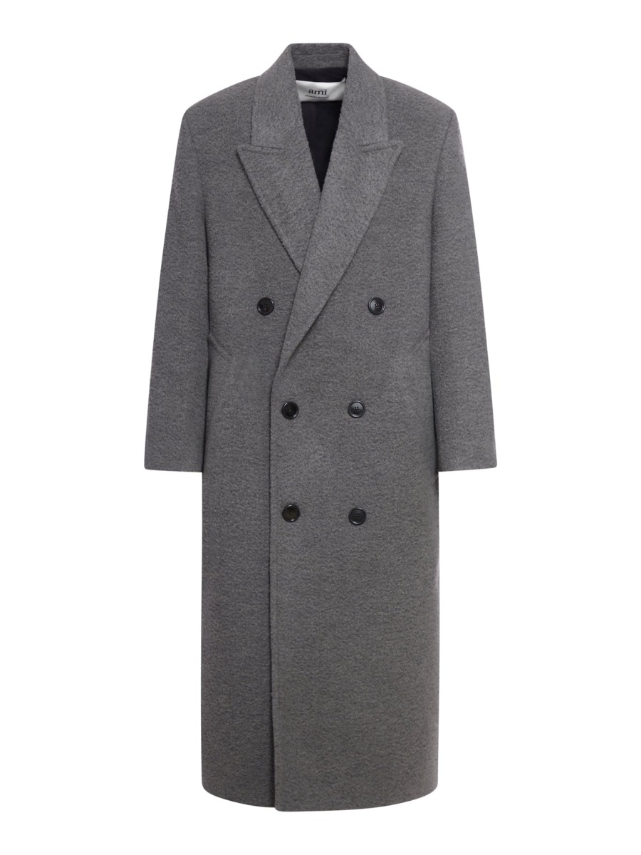 Suitnegozi - Gents Coat in Grey Ami Paris GOOFASH