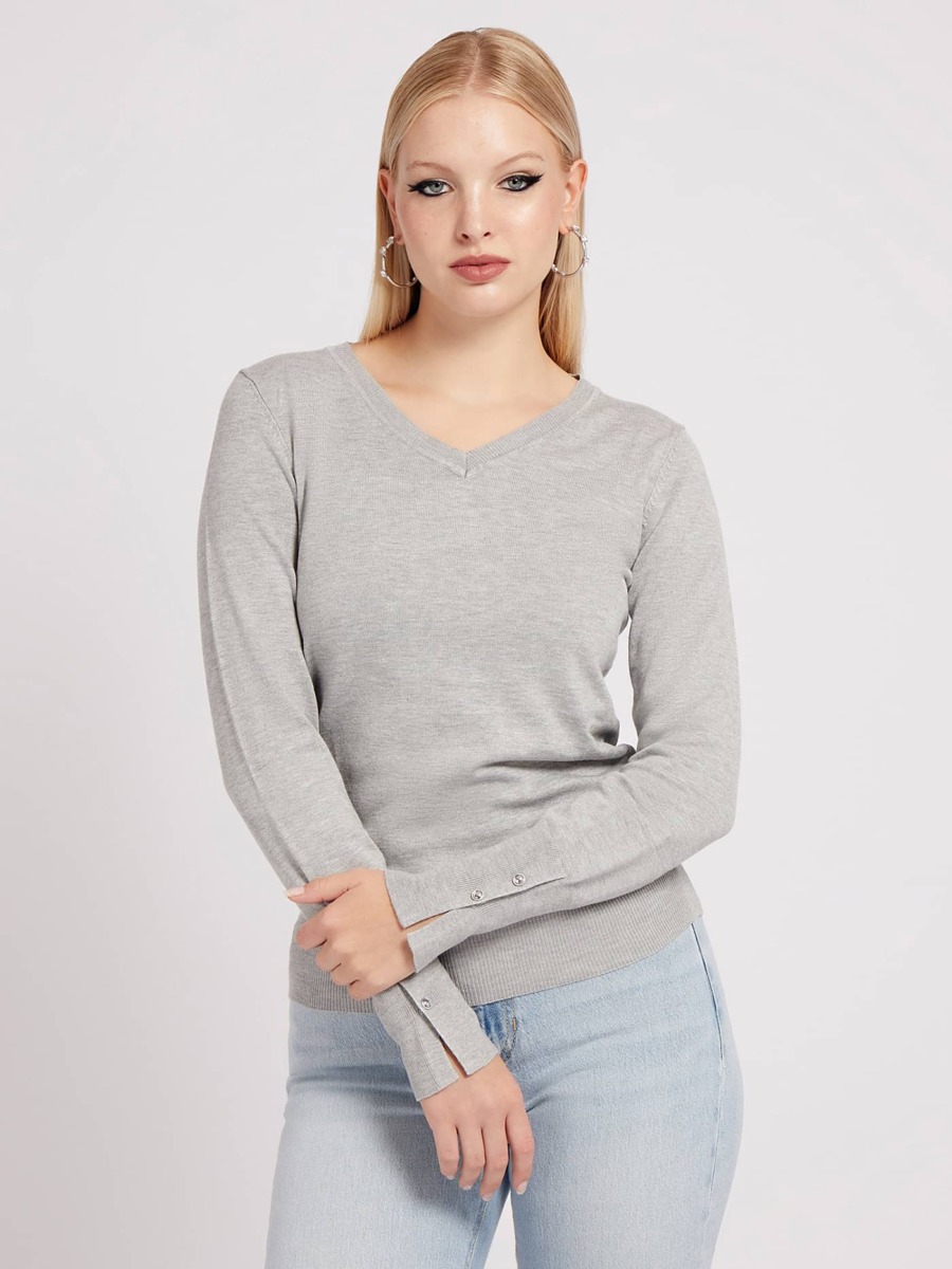 Sweater - Grey - Guess GOOFASH