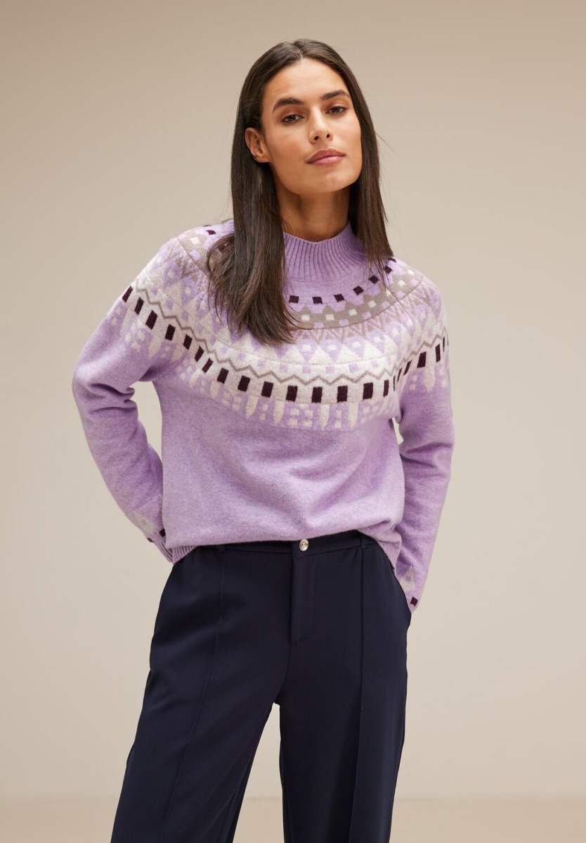 Sweater Purple Street One Women GOOFASH