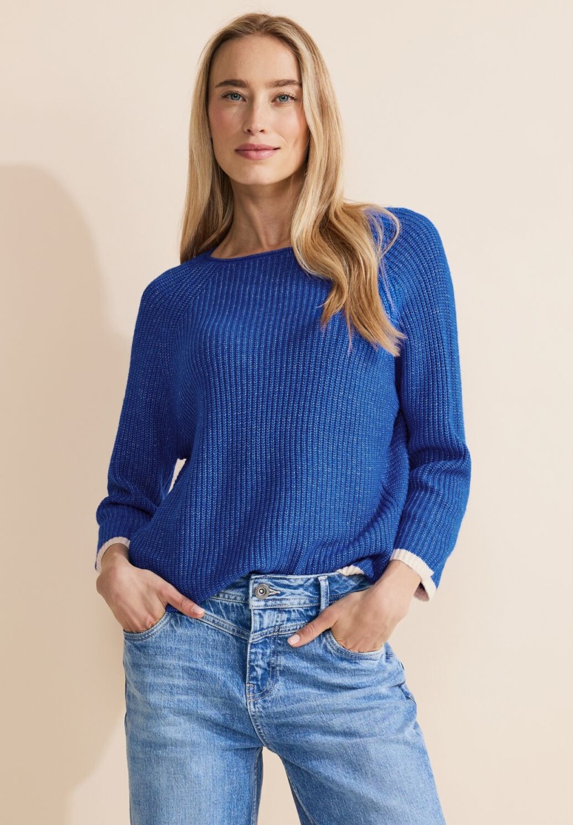 Sweater in Blue by Street One GOOFASH