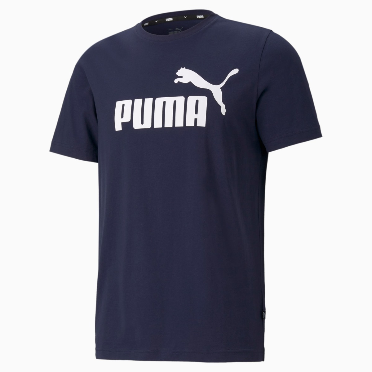 T-Shirt Blue Puma Gent GOOFASH