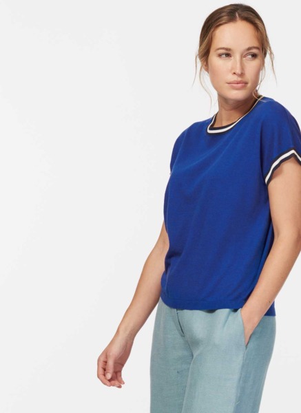 T-Shirt Blue for Woman by Brora GOOFASH