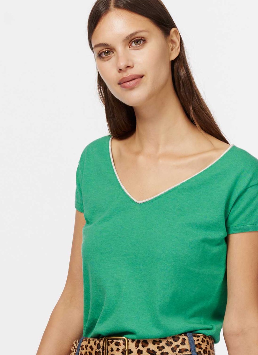 T-Shirt Green for Women by Brora GOOFASH