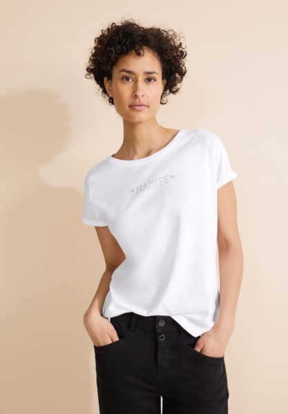 T-Shirt White for Women from Street One GOOFASH