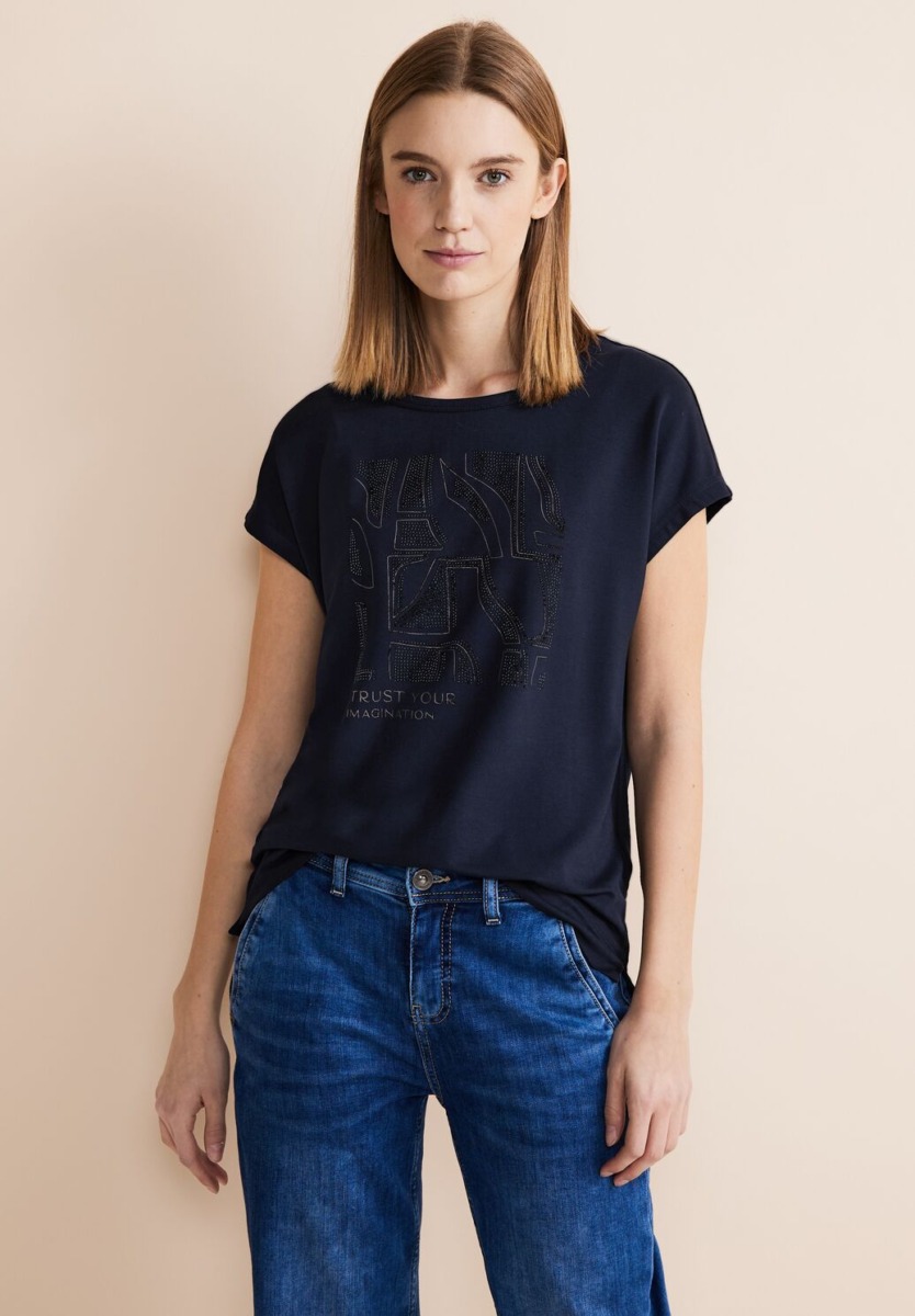 T-Shirt in Blue for Women at Street One GOOFASH