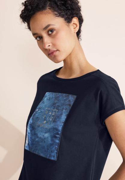 T-Shirt in Blue for Women by Street One GOOFASH