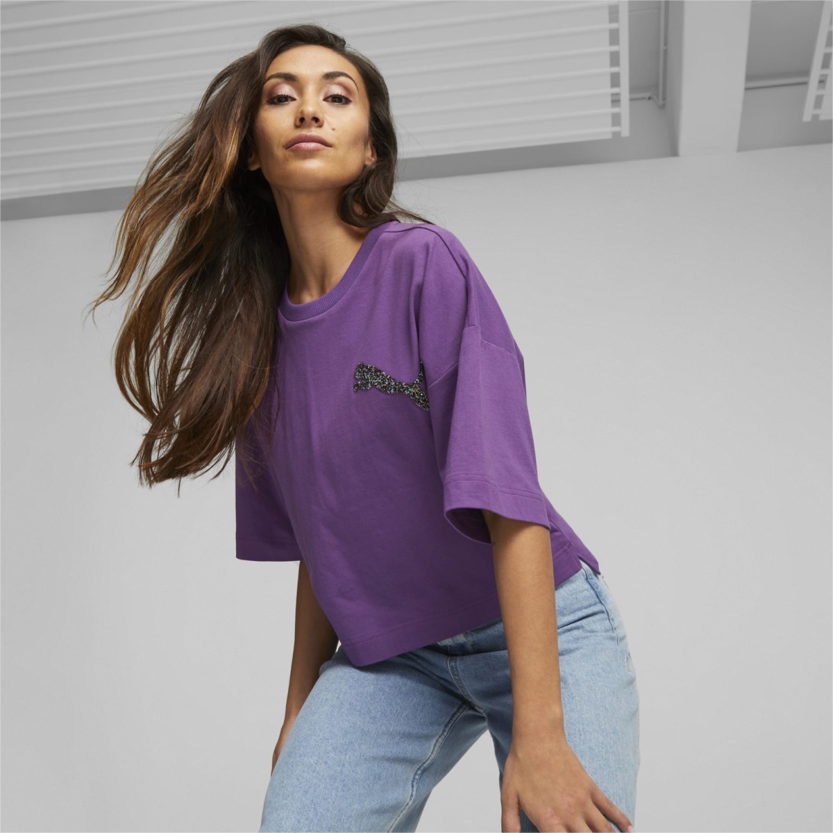 T-Shirt in Purple - Puma GOOFASH