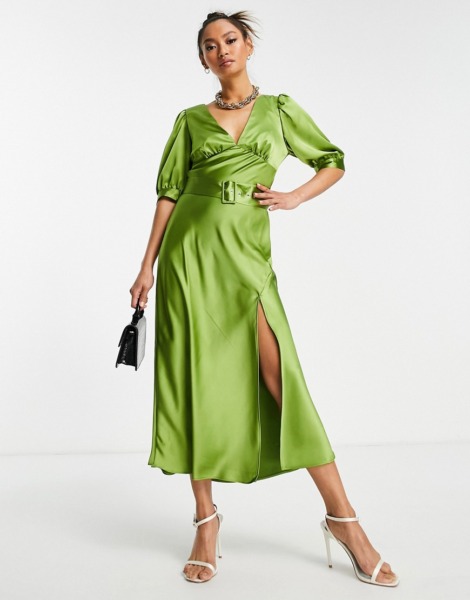 Tea Dress in Green for Woman by Asos GOOFASH