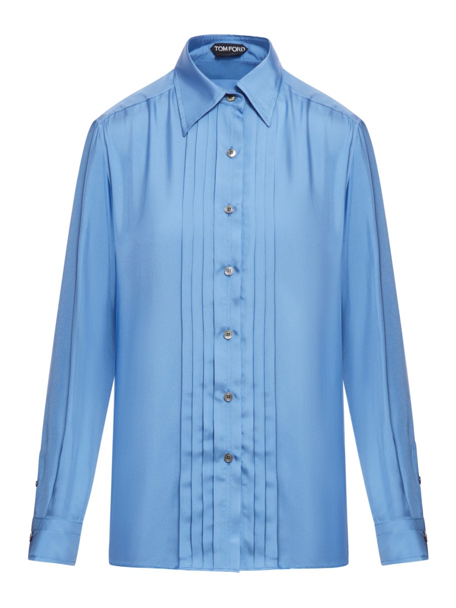Tom Ford Blue Blouse from Suitnegozi GOOFASH