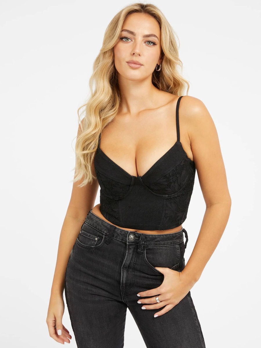Top in Black for Woman by Guess GOOFASH