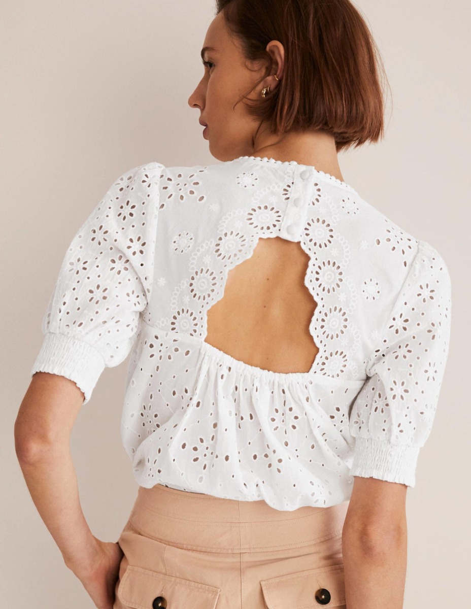 Top in White for Woman by Boden GOOFASH