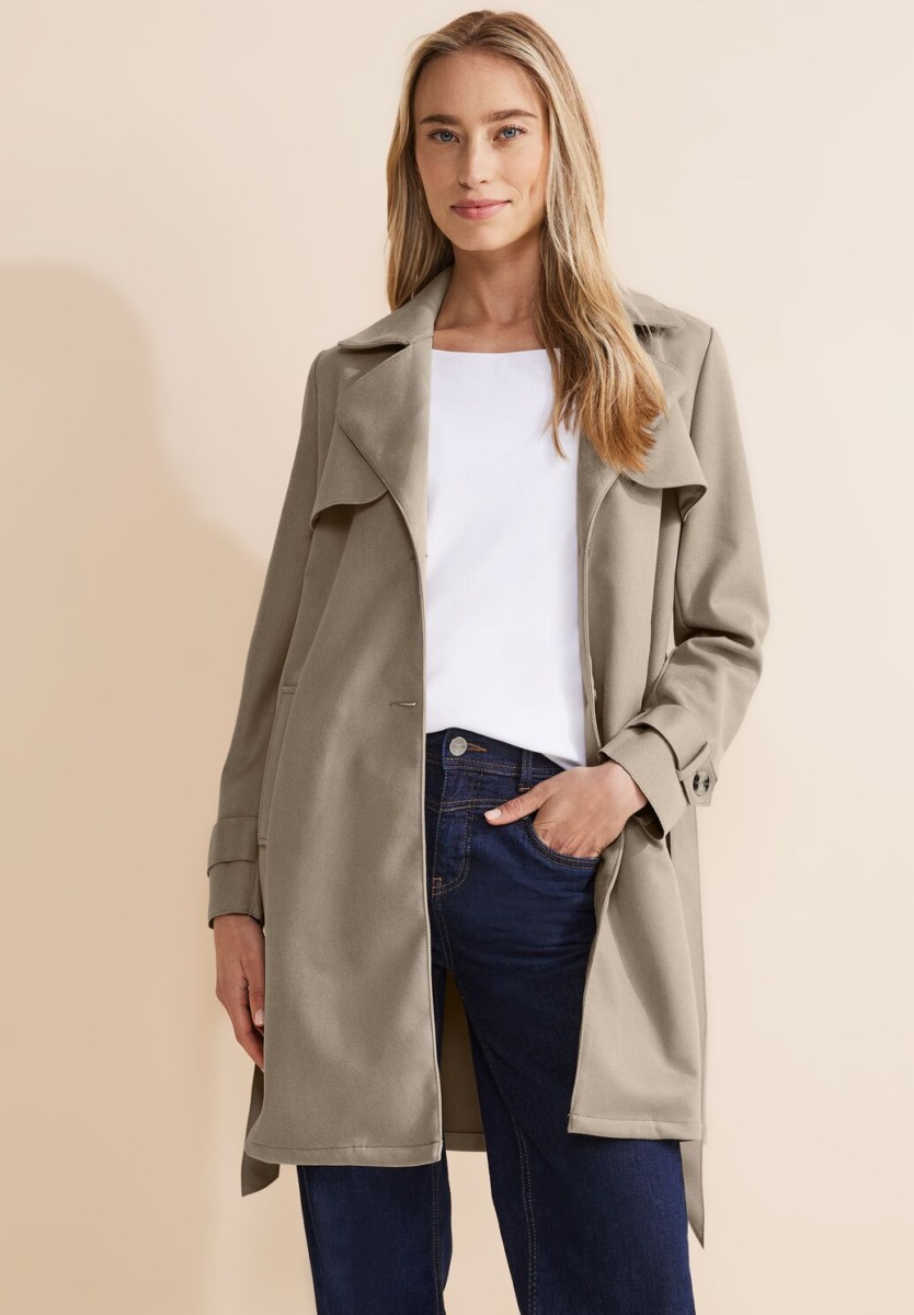 Trench Coat in Beige by Street One GOOFASH