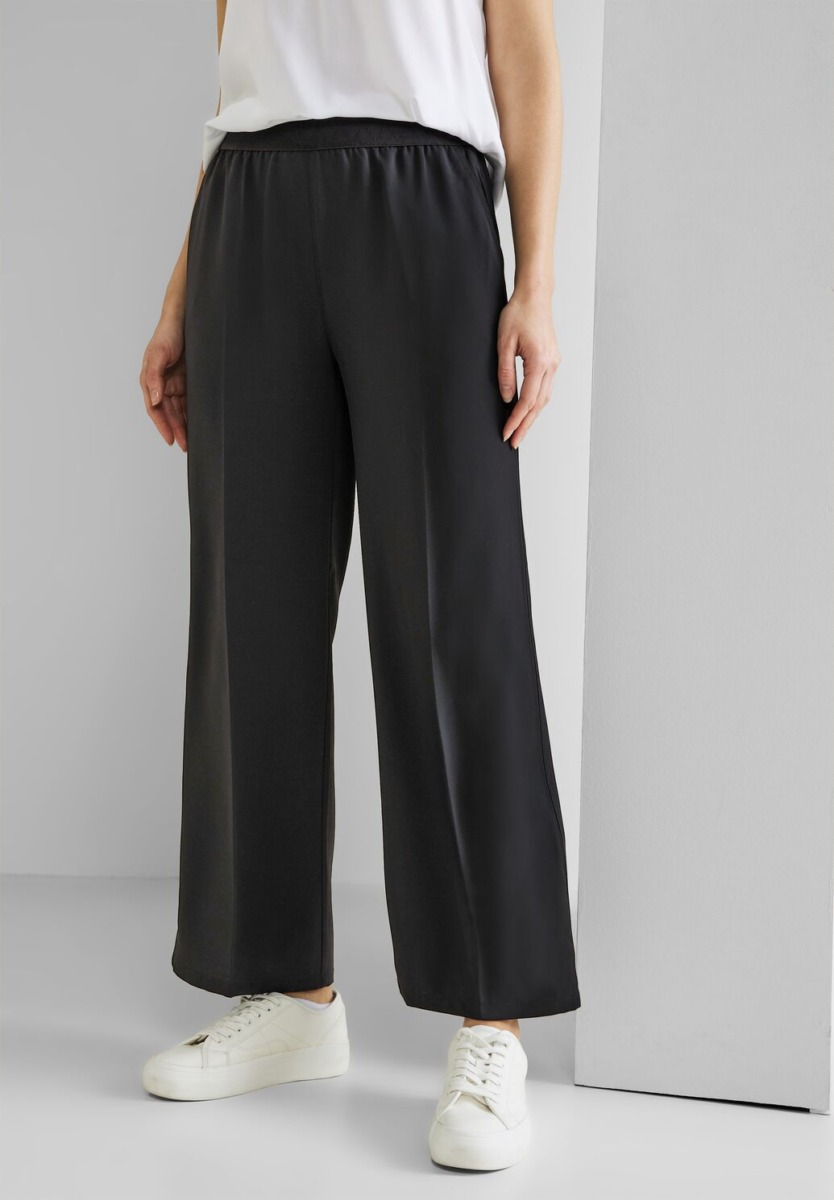 Trousers Black for Woman from Street One GOOFASH