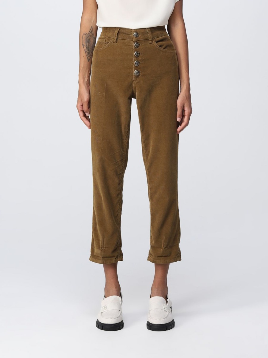 Trousers - Camel - Dondup - Lady - Giglio GOOFASH