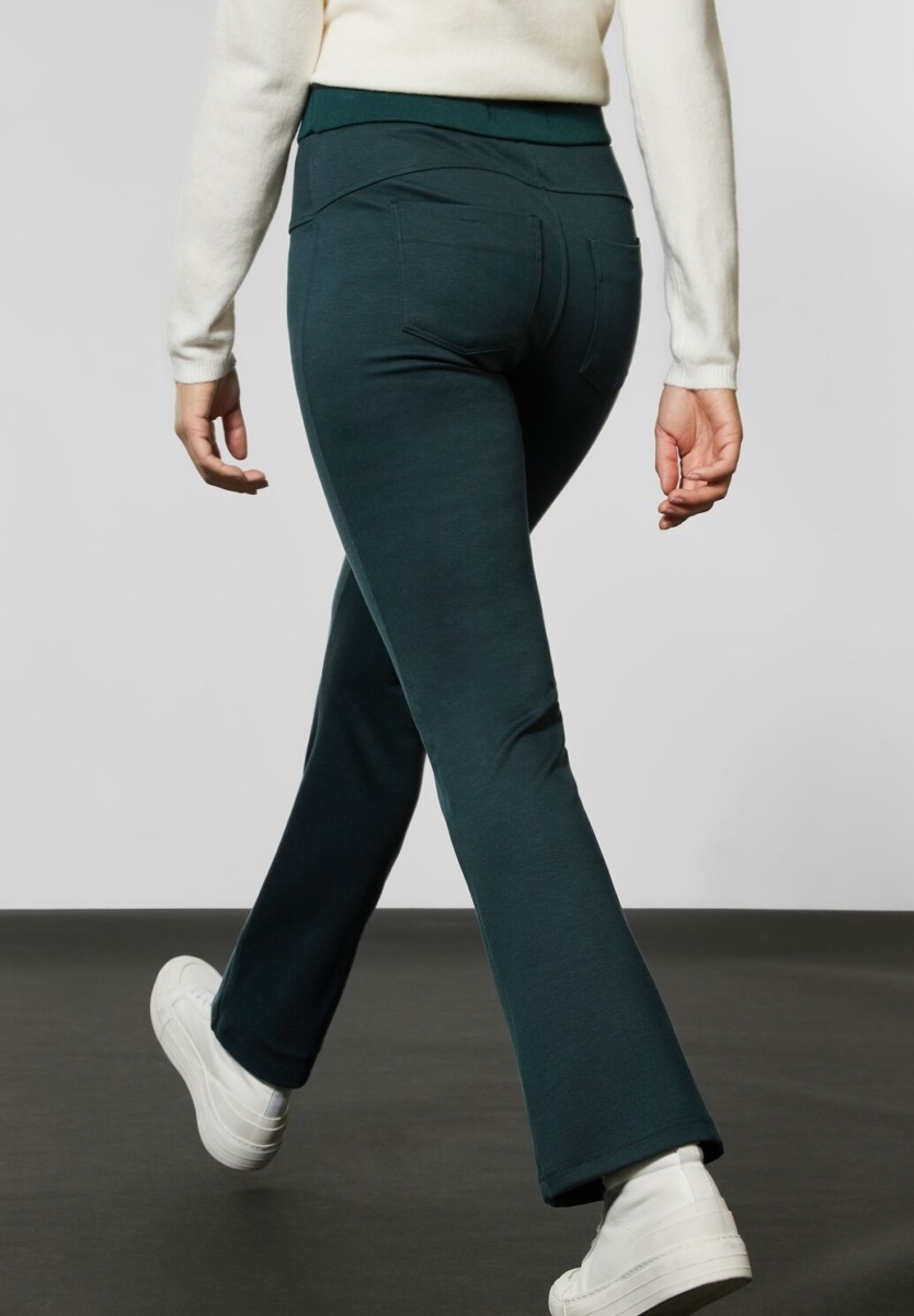 Trousers Green at Street One GOOFASH