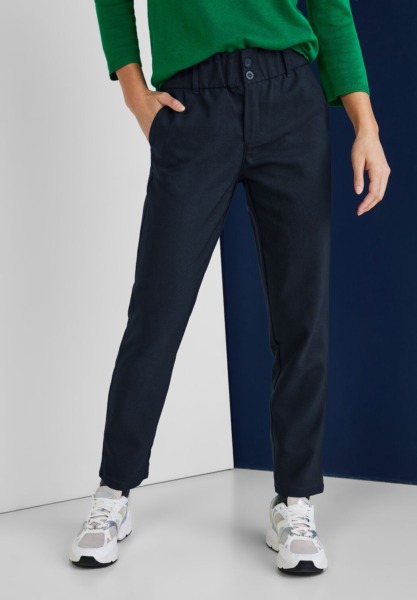 Trousers in Blue from Street One GOOFASH