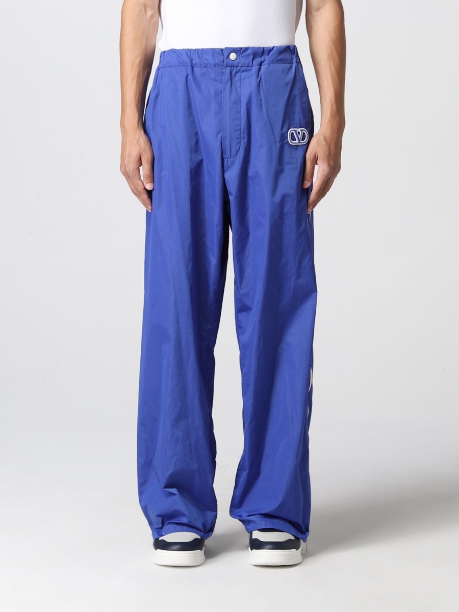 Valentino Man Trousers in Blue - Giglio GOOFASH