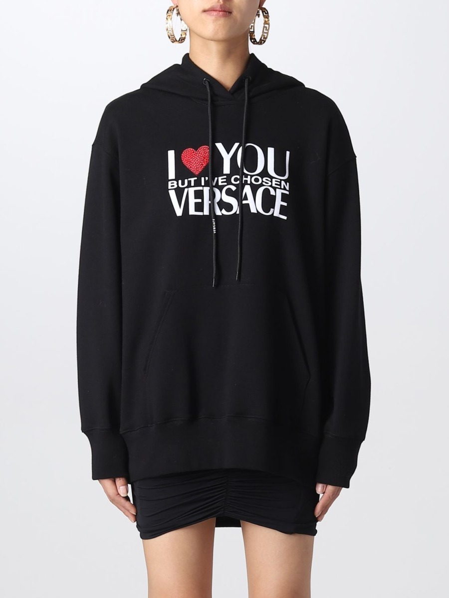 Versace - Ladies Sweatshirt Black at Giglio GOOFASH
