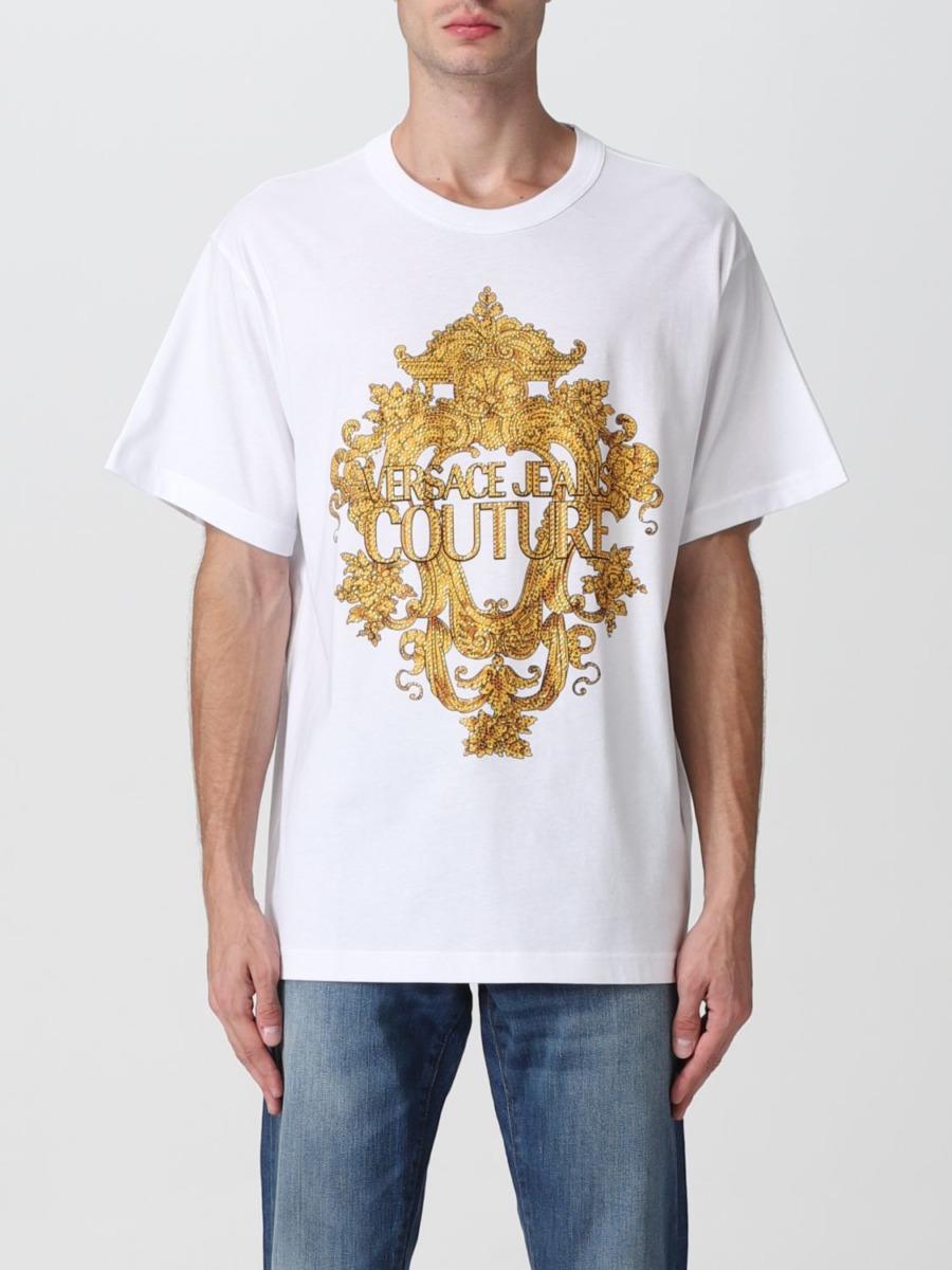 Versace T-Shirt White Giglio GOOFASH