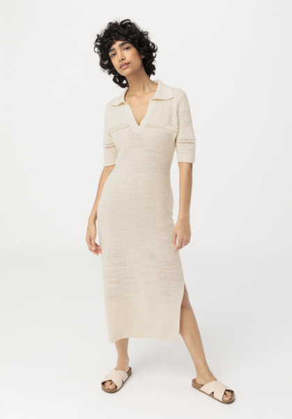 White Lady Knitted Dress - Hessnatur GOOFASH