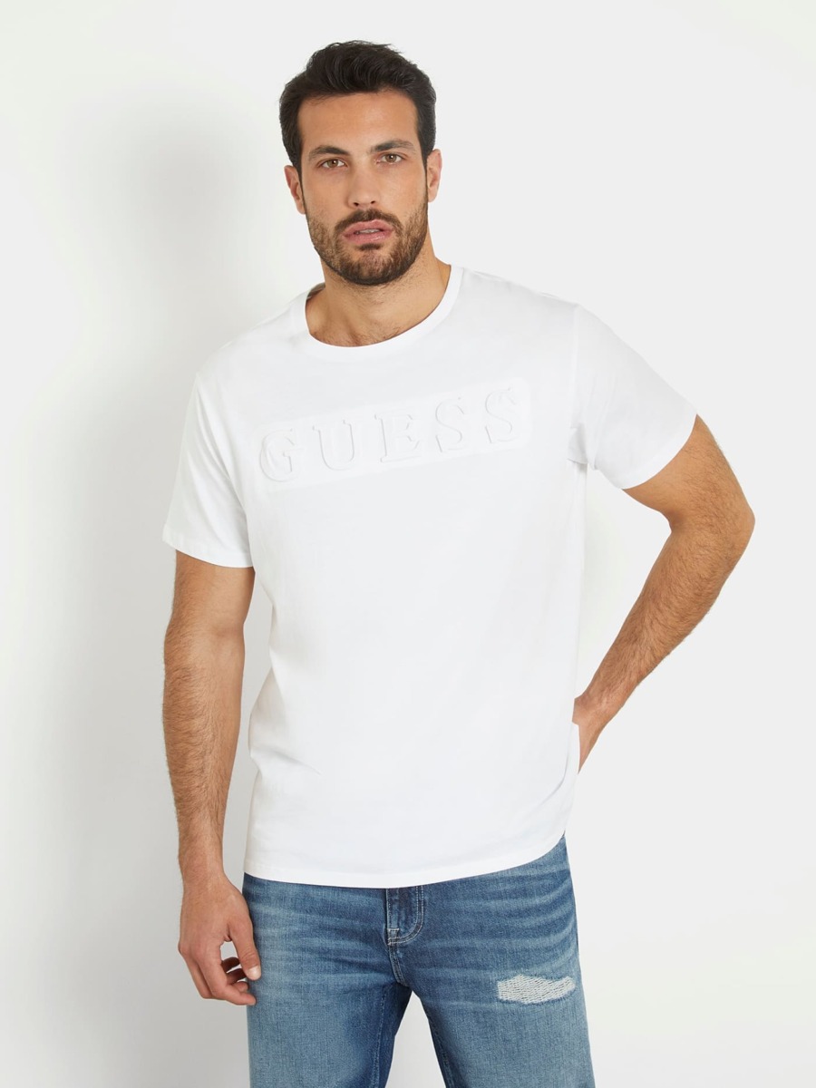 White T-Shirt for Men by Guess GOOFASH